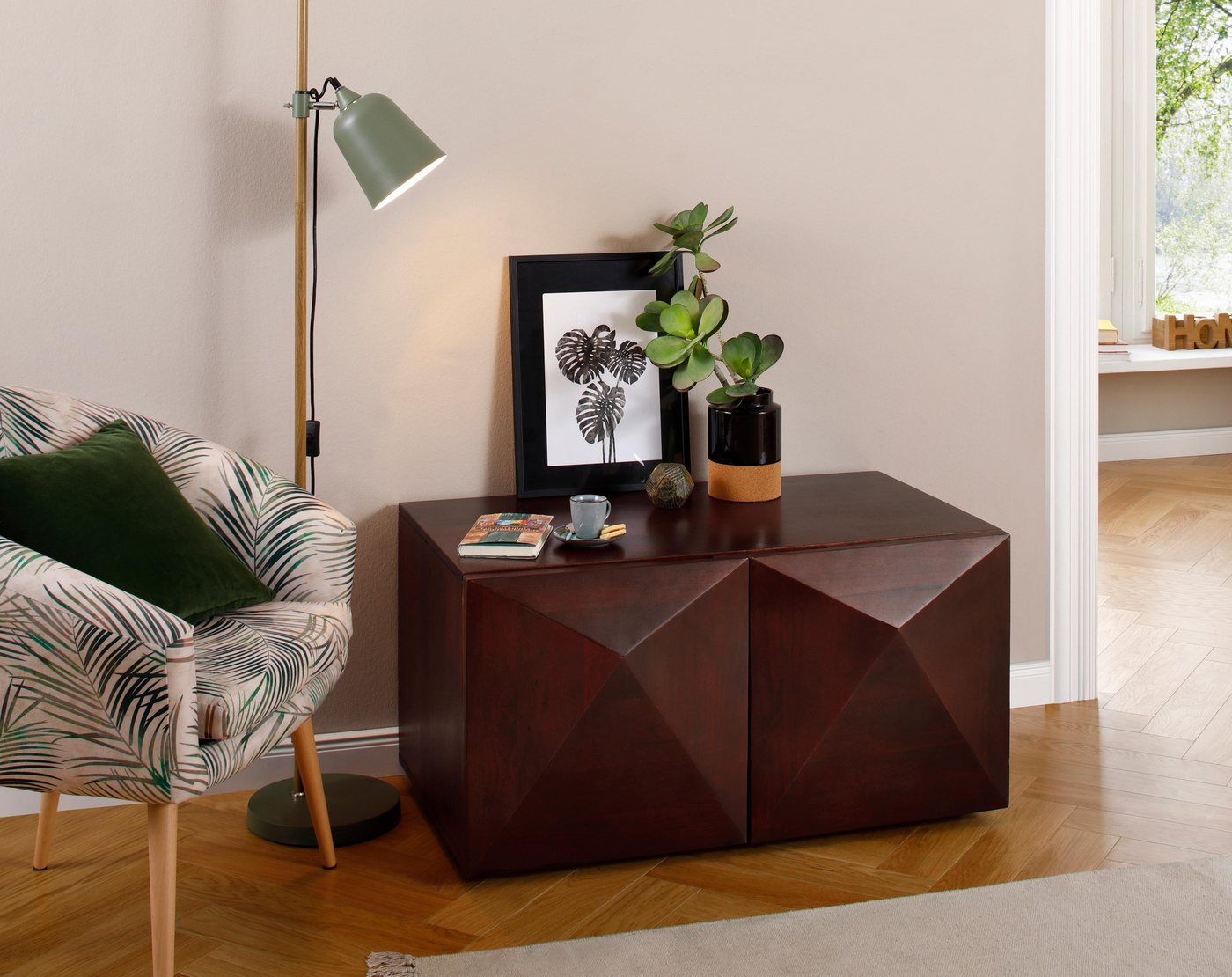 Home affaire Couchtisch Diamond, aus massivem Mangoholz mit 3D-Optik auf den Außenseiten, Breite 90 cm Home affaire Couchtisch Diamond, aus massivem Mangoholz mit 3D-Optik auf den Außenseiten, Breite 90 cm von Home affaire