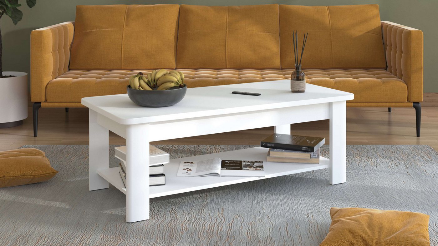 Home affaire Couchtisch Jersey Kaffeetisch, 124 cm, in trendigen Farben, modern, Eleganter Couchtisch, zeitloses Design, mit eine Ablagebode Home affaire Couchtisch Jersey Kaffeetisch, 124 cm, in trendigen Farben, modern, Eleganter Couchtisch, zeitloses Design, mit eine Ablagebode von Home affaire