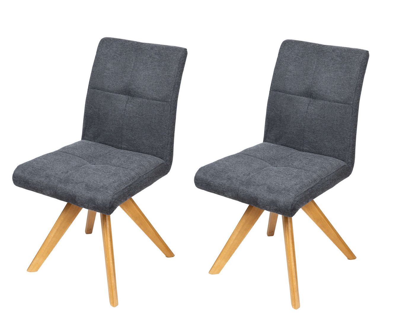 Home affaire Drehstuhl Ida Polsterstuhl, Küchenstuhl, 4-Fußstuhl (2 St), 180° drehbar, mit automatischer Rückstellung von Home affaire