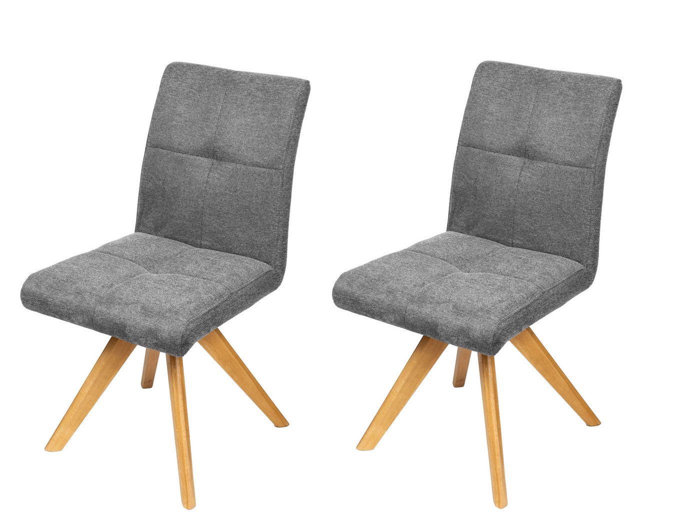 Home affaire Drehstuhl Ida Polsterstuhl, Küchenstuhl, 4-Fußstuhl (2 St), 180° drehbar, mit automatischer Rückstellung von Home affaire