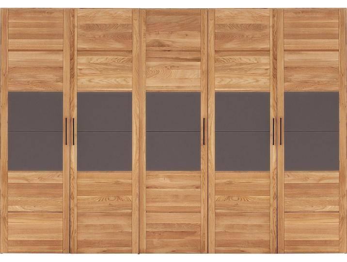 Home affaire Drehtürenschrank Chamara aus massivem Eichenholz, in unterschiedlichen Breiten, Höhe 218 cm, beige von Home-affaire
