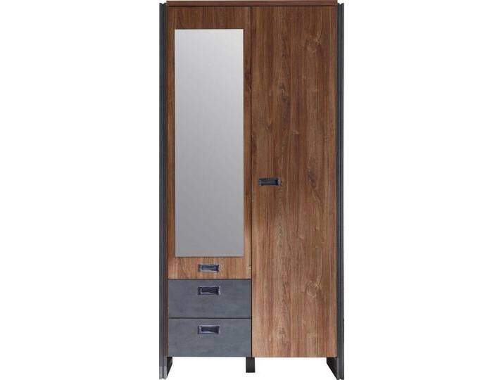 Home affaire Drehtürenschrank Detroit Schubladen in Schieferoptik, Metallgriffe Kleiderschrank mit Spiegel Garderobe in den Breiten: 99/143 oder 232cm Home affaire Drehtürenschrank Detroit Schubladen in Schieferoptik, Metallgriffe Kleiderschrank mit Spiegel Garderobe in den Breiten: 99/143 oder 232cm von Home-affaire