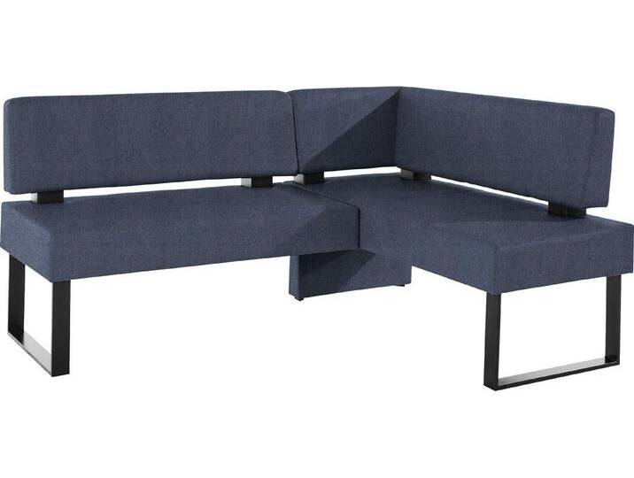 Home affaire Eckbank Oliver mit Metallgestell, Küchenbank, verschiedene Bezüge Cord Esszimmerbank OTTOs Choice, blau, langer Schenkel links von Home-affaire