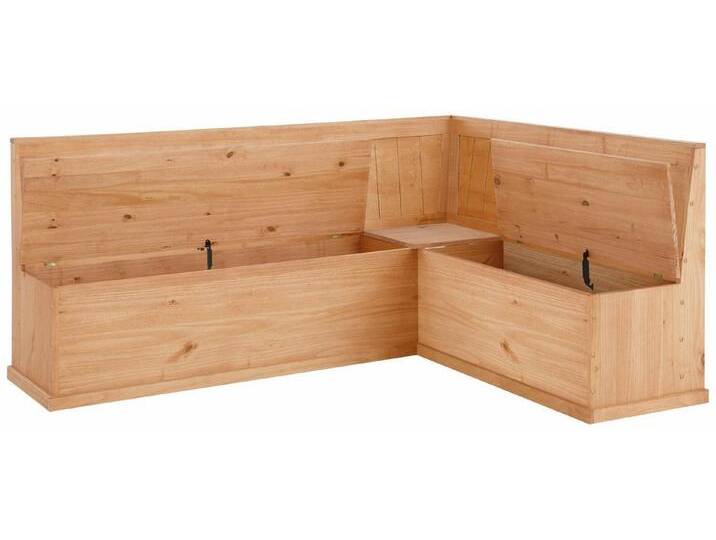 Home affaire Eckbank Sara, TOPSELLER! (Eckbank, OTTOs Choice), aus massiver Kiefer in 2 Größen, Stauraummöglichkeiten, beige, natur gebeizt/gewachst von Home-affaire