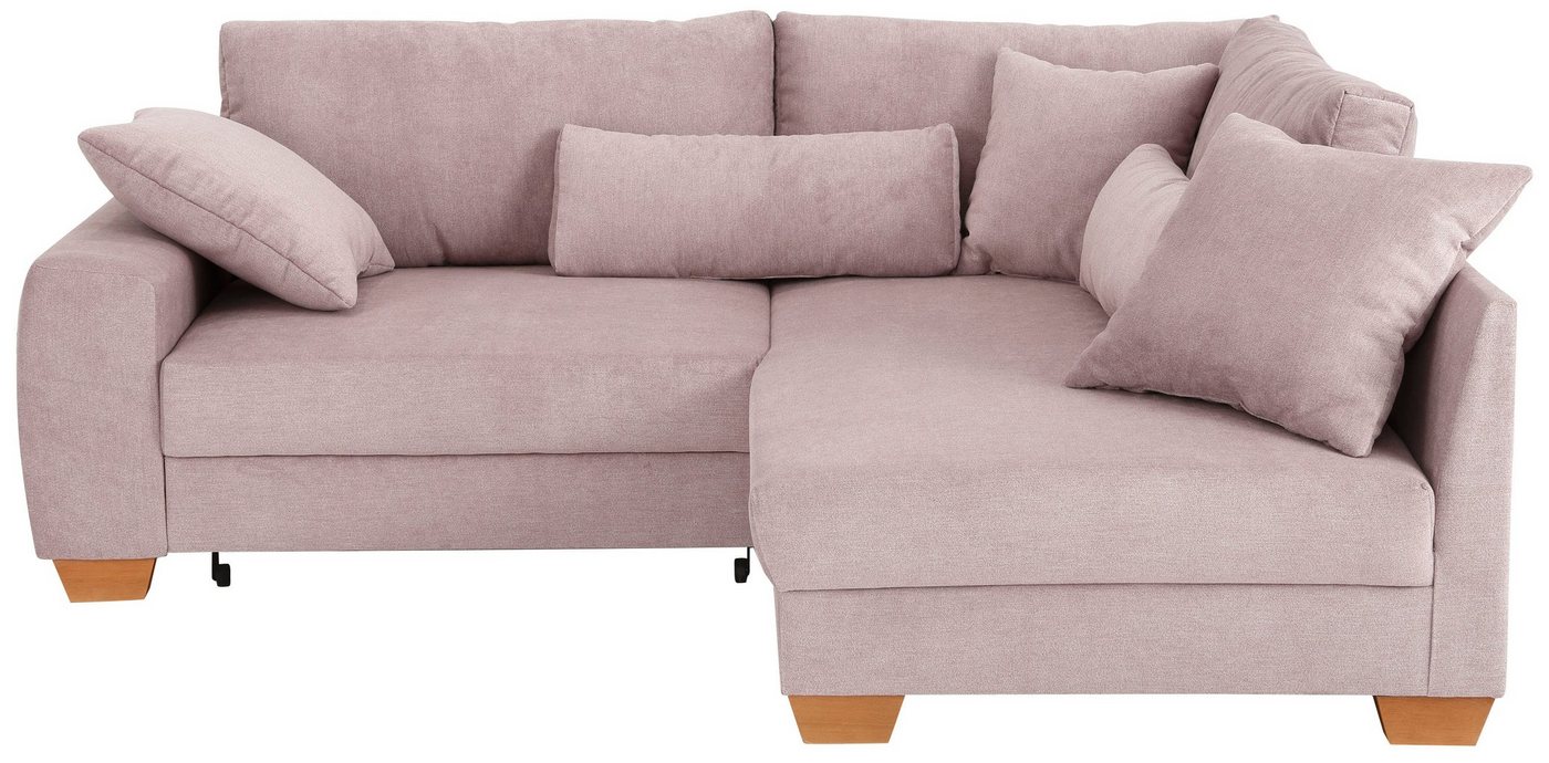 Home affaire Ecksofa L-Form, bis zu 140 kg pro Sitzfläche, incl. 2 Nierenkissen und 3 Zierkissen von Home affaire