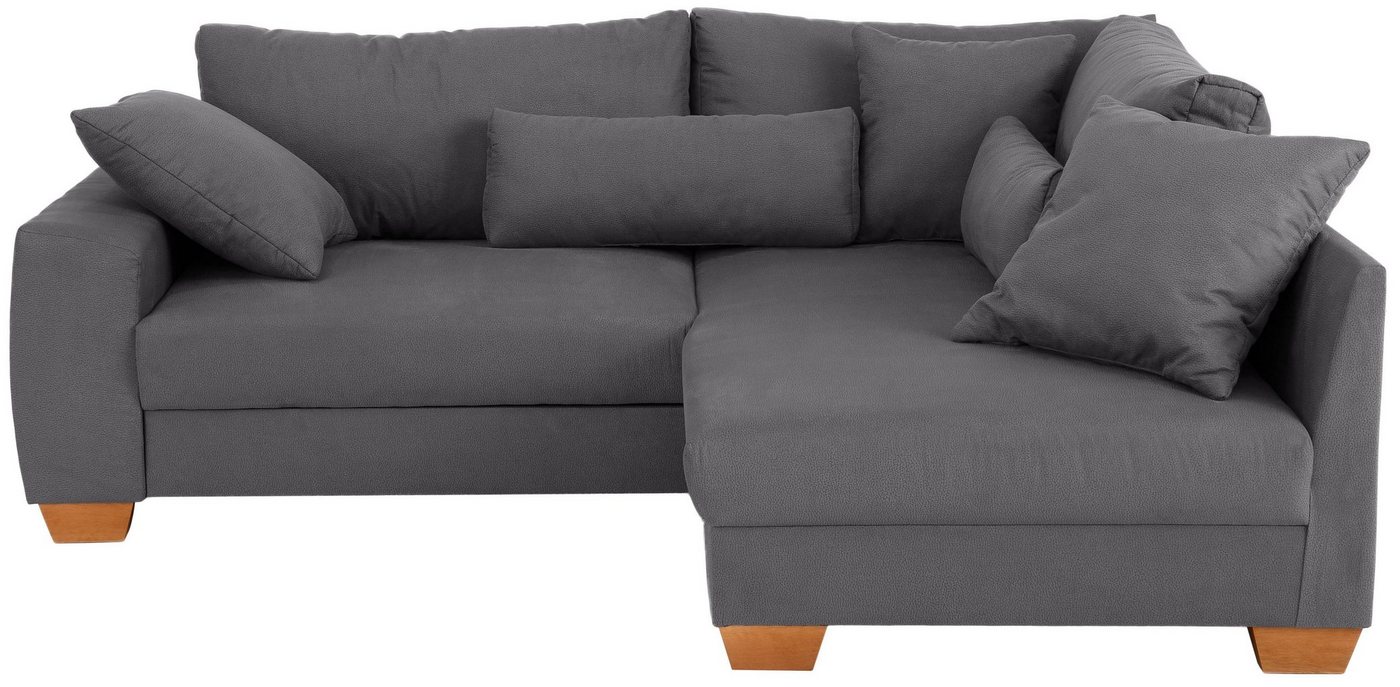 Home affaire Ecksofa L-Form, bis zu 140 kg pro Sitzfläche, incl. 2 Nierenkissen und 3 Zierkissen von Home affaire