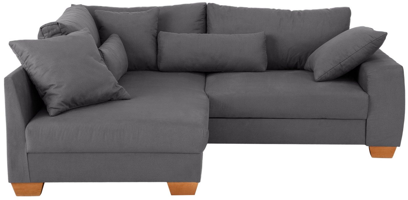 Home affaire Ecksofa L-Form, bis zu 140 kg pro Sitzfläche, incl. 2 Nierenkissen und 3 Zierkissen von Home affaire