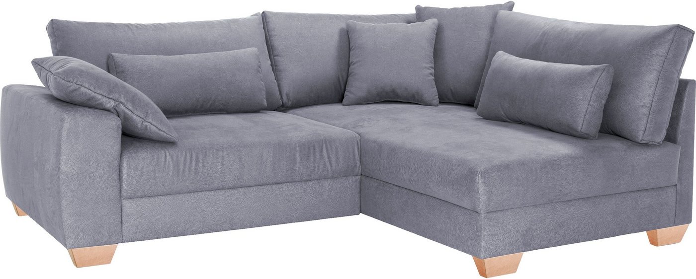 Home affaire Ecksofa L-Form, bis zu 140 kg pro Sitzfläche, incl. 2 Nierenkissen und 3 Zierkissen von Home affaire