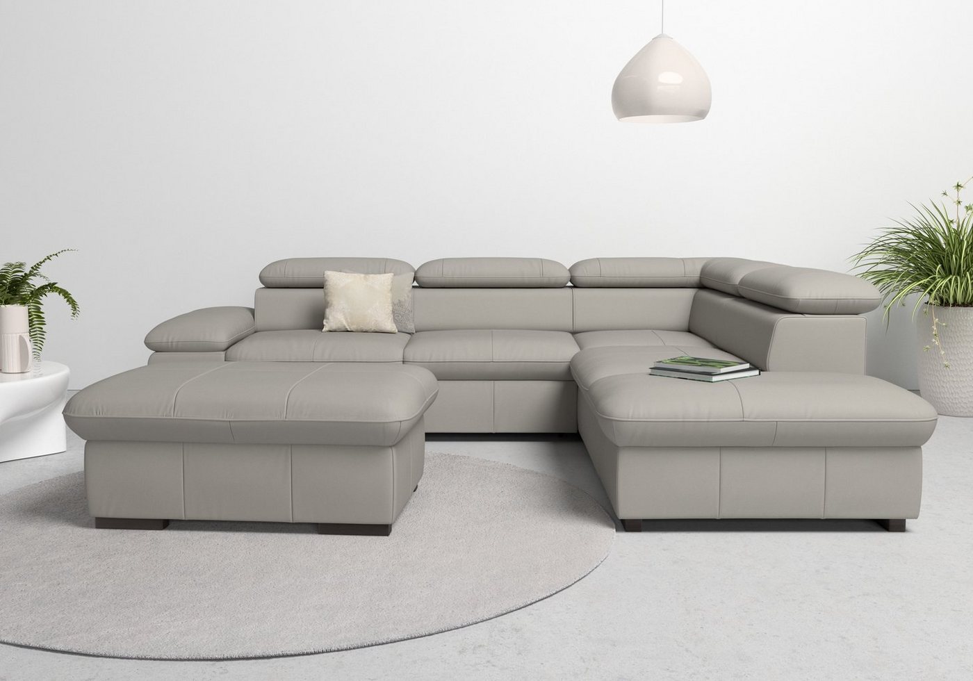 Home affaire Ecksofa Alberto L-Form, mit Ottomane, inkl. Kopfteilverstellung, wahlweise mit Bettfunktion von Home affaire