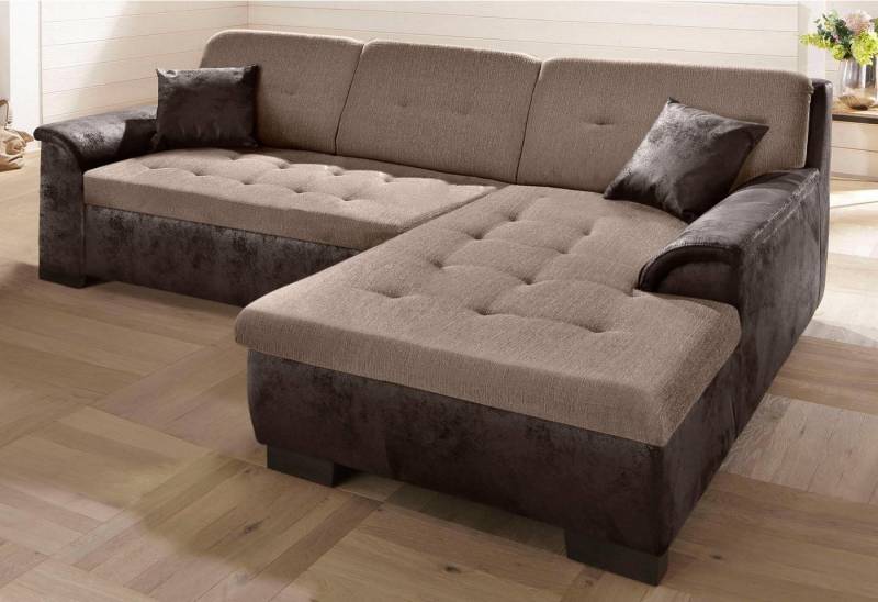 Home affaire Ecksofa Bergen, wahlweise mit Bettfunktion L-Form von Home affaire