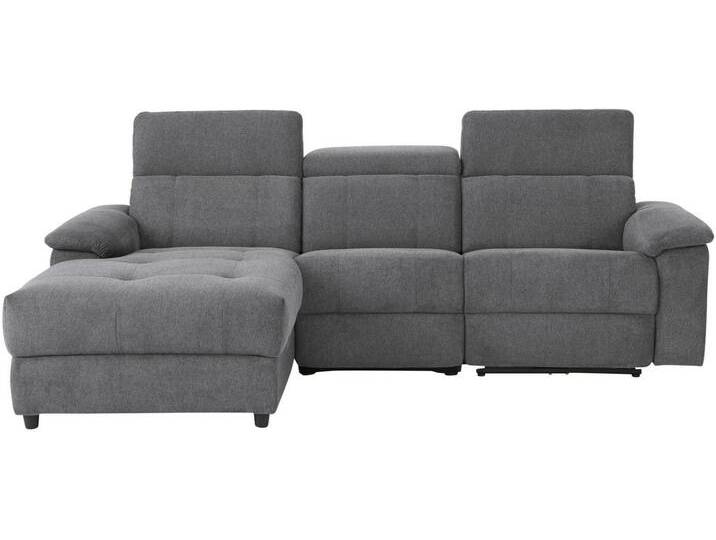 Home affaire Ecksofa Binado, L-Form, mit manueller oder elektrischer Relaxfunktion mit USB-Anschluss, grau von Home-affaire