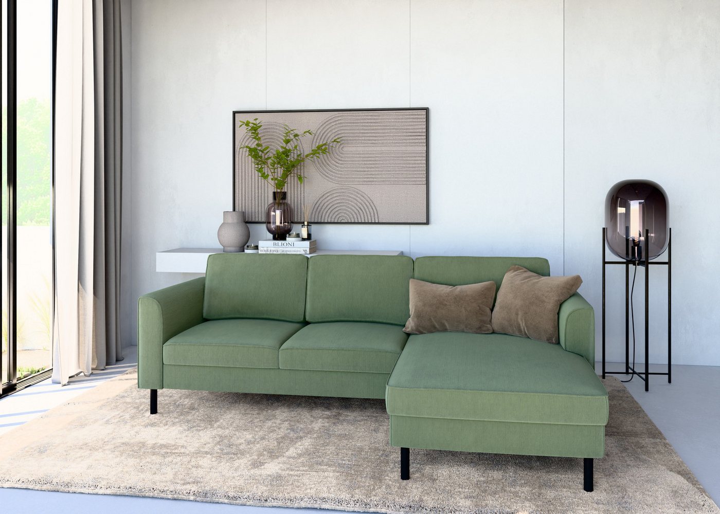 Home affaire Ecksofa Booster Couch wahlweise mit Schlaffunktion und Bettkasten-auch in Cord, Recamiere beidseitig montierbar, Sofa in L-Form, 232 cm Home affaire Ecksofa Booster Couch wahlweise mit Schlaffunktion und Bettkasten-auch in Cord, Recamiere beidseitig montierbar, Sofa in L-Form, 232 cm von Home affaire