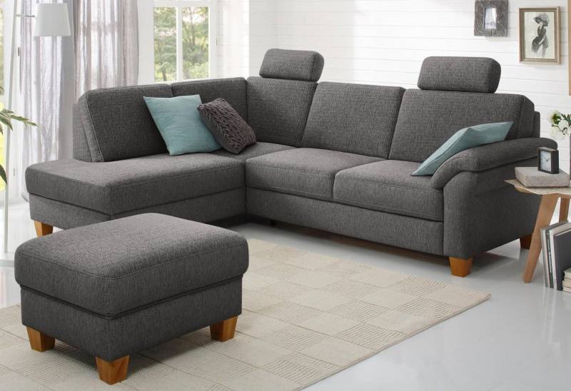 Home affaire Ecksofa Borkum L-Form, mit Federkern, wahlweise mit Bettfunktion von Home affaire