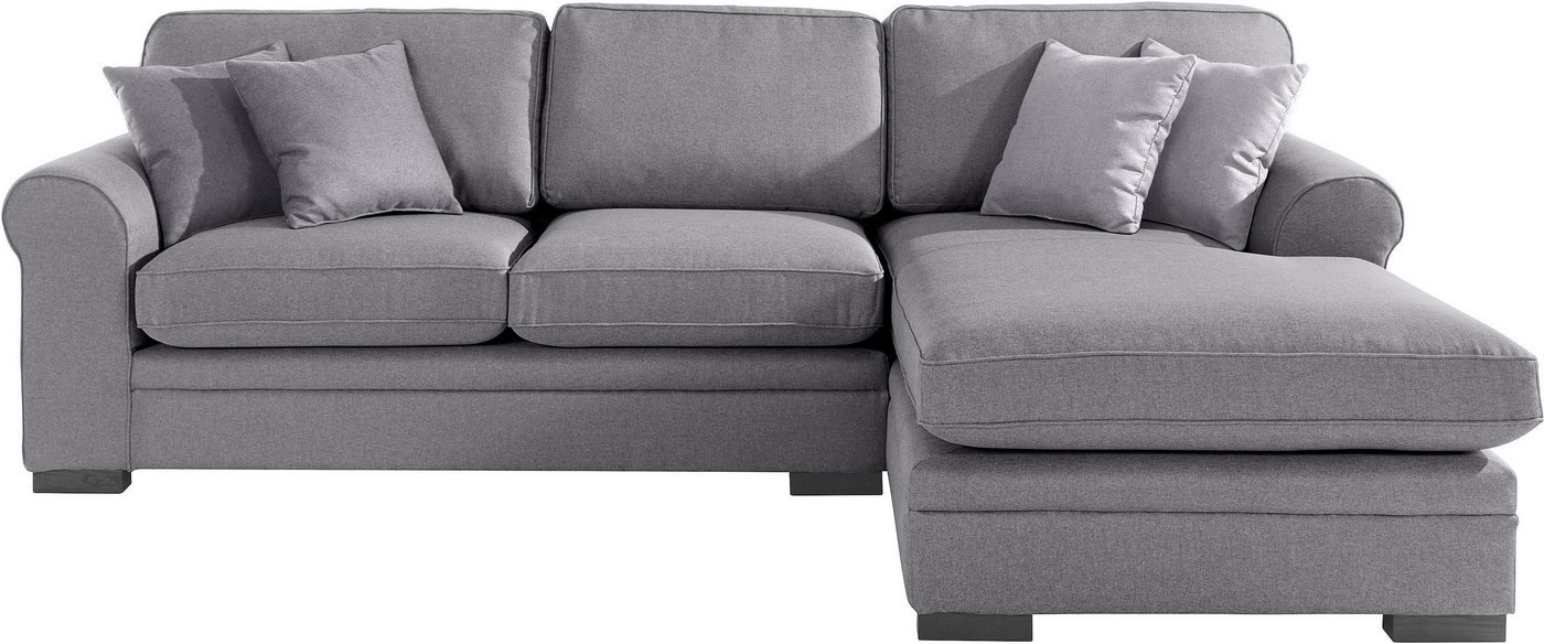 Home affaire Ecksofa Broughton L-Form, weicher Sitzkomfort, incl. 4 Zierkissen, Keder von Home affaire