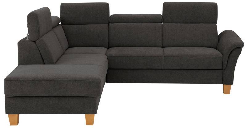 Home affaire Ecksofa Conville L-Form, Federkern, wahlweise mit Bettfunktion und Bettkasten bzw. Stauraum von Home affaire