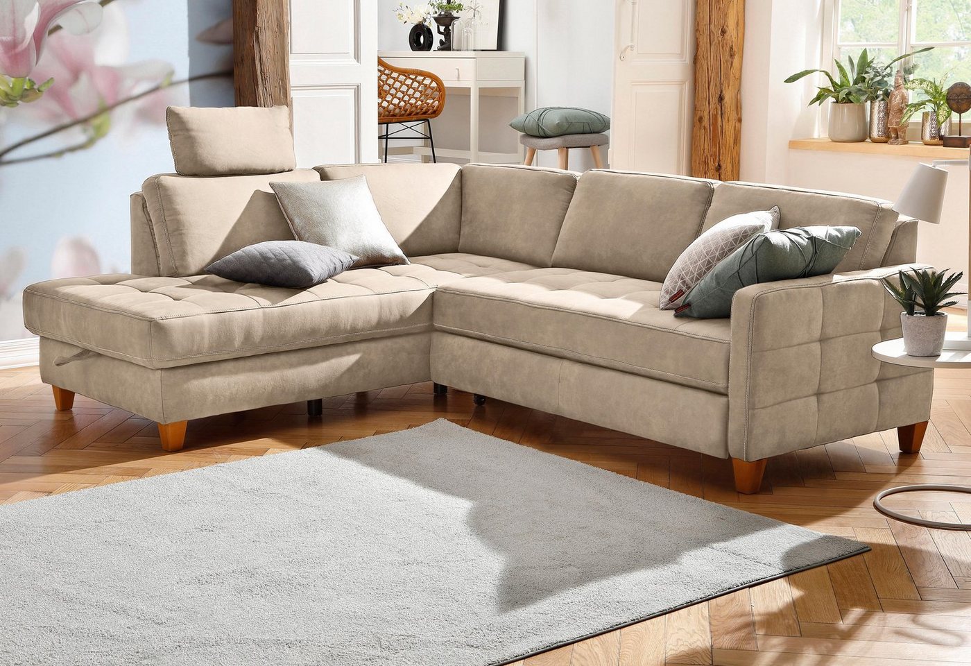Home affaire Ecksofa Earl L-Form, wahlweise auch mit Bettfunktion oder Bettfunktion mit Bettkasten von Home affaire