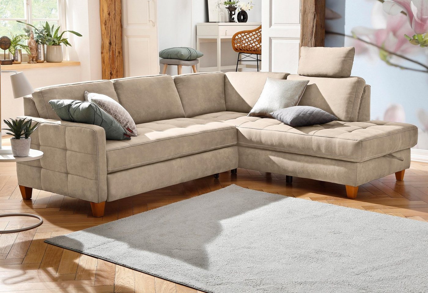 Home affaire Ecksofa Earl L-Form, wahlweise auch mit Bettfunktion oder Bettfunktion mit Bettkasten von Home affaire