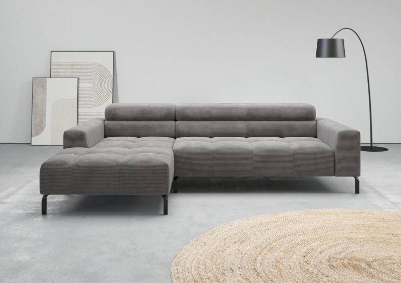 Home affaire Ecksofa Ecksofa Claya, L-Form, Kopfteilverstellung, Breite 258 cm, Moderne Steppung, weicher Polsteraufbau & saugroboterfreundliche Höhe Home affaire Ecksofa Ecksofa Claya, L-Form, Kopfteilverstellung, Breite 258 cm, Moderne Steppung, weicher Polsteraufbau & saugroboterfreundliche Höhe von Home affaire