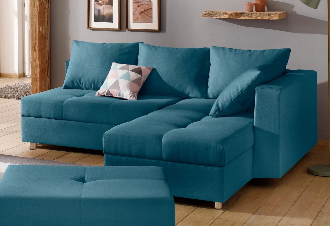 Home affaire Ecksofa Italia, mit Bettfunktion, mit Federkern von Home affaire