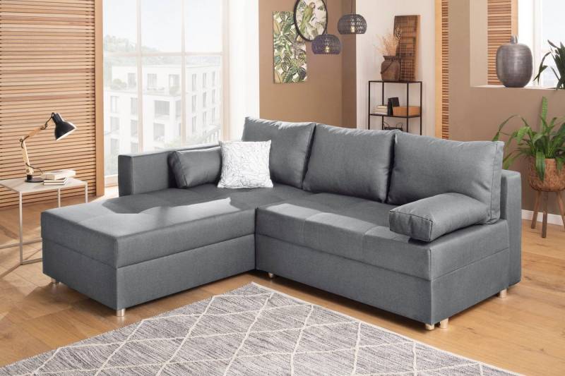 Home affaire Ecksofa Italia L-Form, mit Bettfunktion und Bettkasten, Federkern-Polsterung von Home affaire