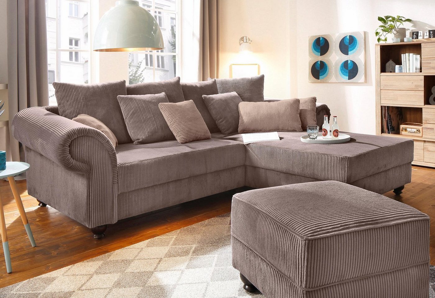 Home affaire Ecksofa King George King Henry, Mega Sofa, Breite 260cm, L-Form, mit Federkern, in legerer Polsterung und vielen Kissen Home affaire Ecksofa King George King Henry, Mega Sofa, Breite 260cm, L-Form, mit Federkern, in legerer Polsterung und vielen Kissen von Home affaire