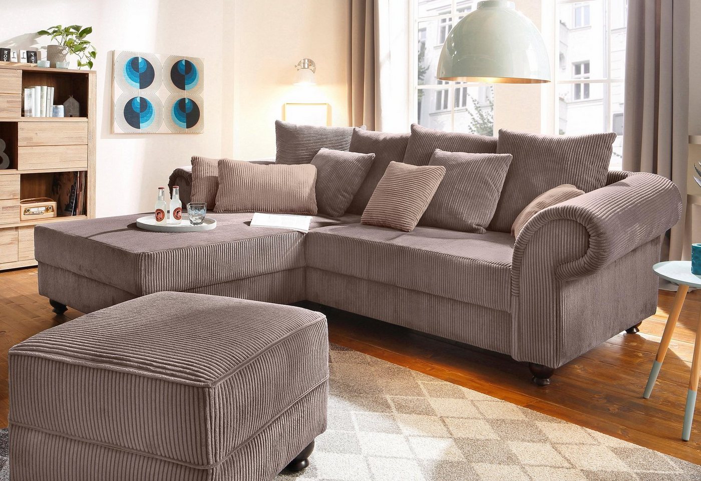 Home affaire Ecksofa King George King Henry, Mega Sofa, Breite 260cm, L-Form, mit Federkern, in legerer Polsterung und vielen Kissen Home affaire Ecksofa King George King Henry, Mega Sofa, Breite 260cm, L-Form, mit Federkern, in legerer Polsterung und vielen Kissen von Home affaire