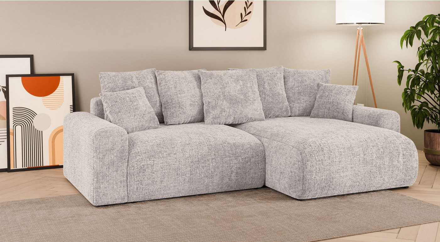 Home affaire Ecksofa LAKESIDE klein mit Bettfunktion und Bettkasten, B/T/H 235/142/84 cm, L-Form, Recamiere beidseitig montierbar, mit Wellenunterfederung Home affaire Ecksofa LAKESIDE klein mit Bettfunktion und Bettkasten, B/T/H 235/142/84 cm, L-Form, Recamiere beidseitig montierbar, mit Wellenunterfederung von Home affaire