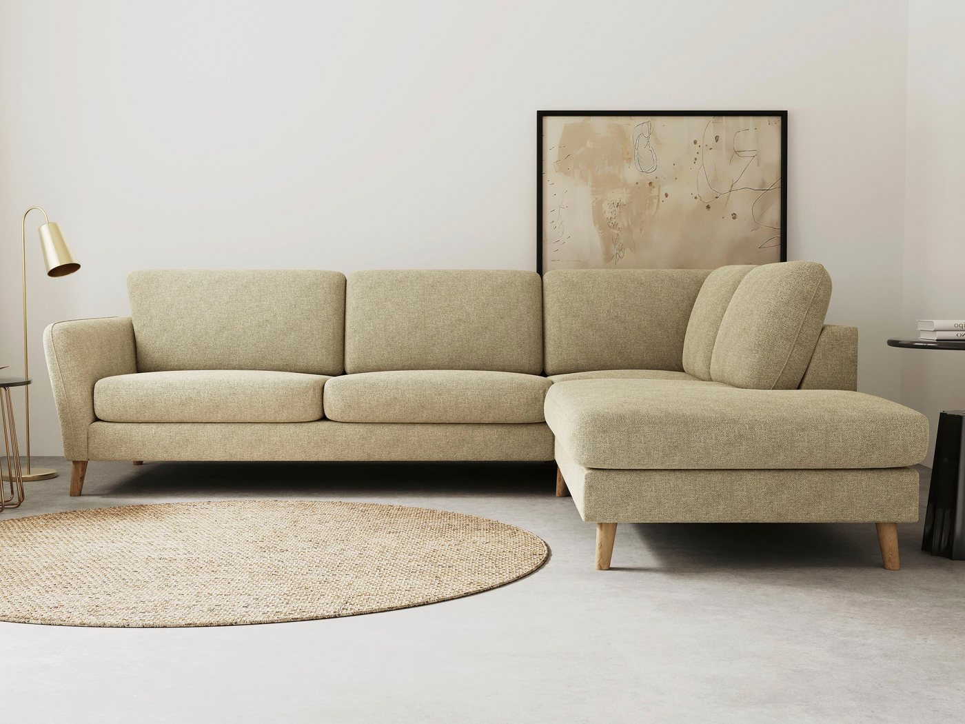 Home affaire Ecksofa MARSEILLE 278/202 cm, L-Form, Ottom. rechts/links, Massivholzbeine aus Eiche, in verschieden Bezügen und Farbvarianten Home affaire Ecksofa MARSEILLE 278/202 cm, L-Form, Ottom. rechts/links, Massivholzbeine aus Eiche, in verschieden Bezügen und Farbvarianten von Home affaire