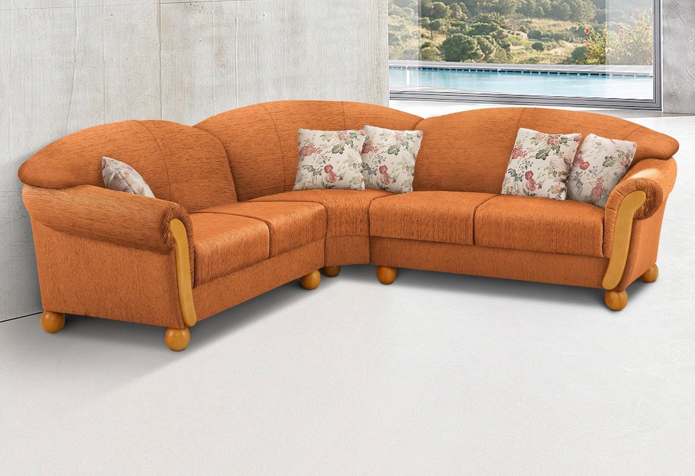 Home affaire Ecksofa Milano, L-Form, gleichschenklig von Home affaire