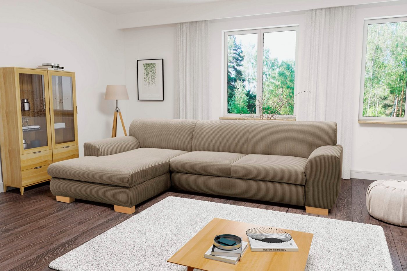 Home affaire Ecksofa Nika L-Form, wahlweise mit Bettfunktion, auch in Cord von Home affaire