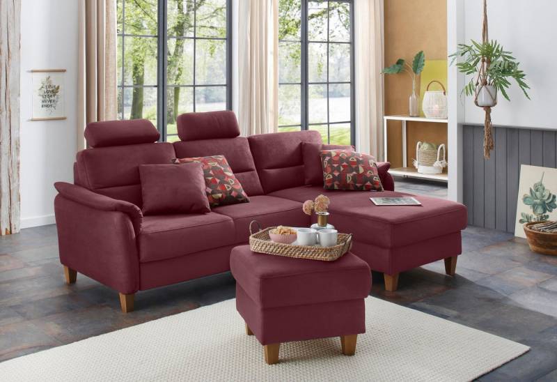Home affaire Ecksofa Palmera L-Form, Federkern, wahlweise mit Bettfunktion und mit/ohne Bettkasten von Home affaire