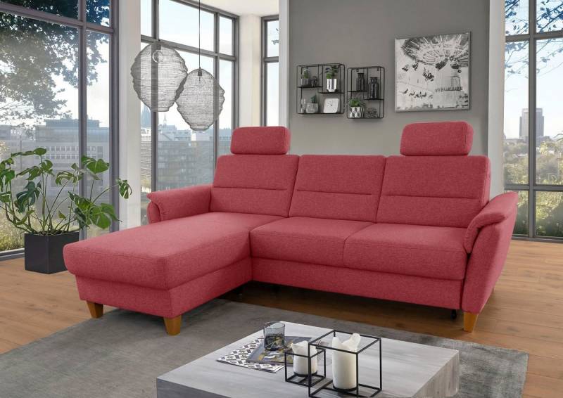 Home affaire Ecksofa Palmera L-Form, Federkern, wahlweise mit Bettfunktion und mit/ohne Bettkasten von Home affaire