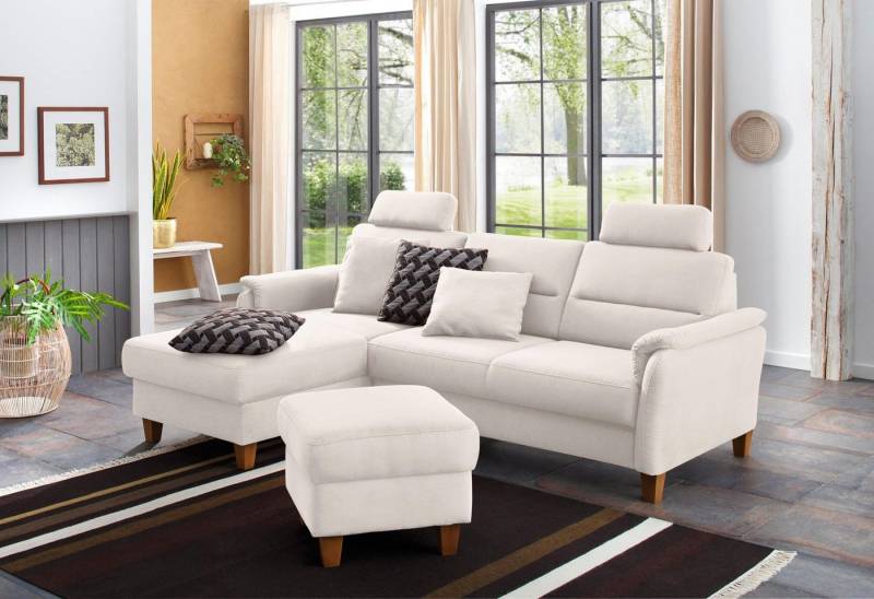 Home affaire Ecksofa Palmera L-Form, Federkern, wahlweise mit Bettfunktion und mit/ohne Bettkasten von Home affaire