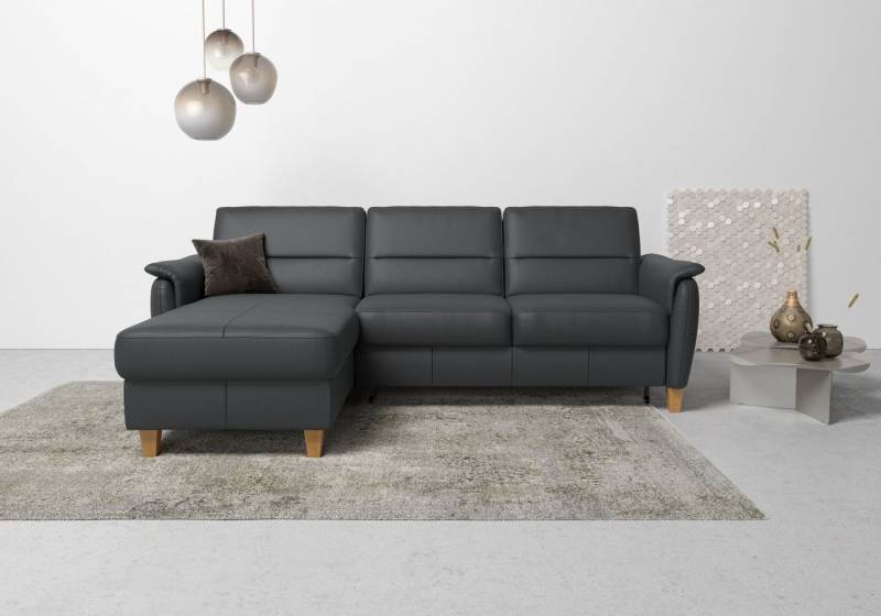 Home affaire Ecksofa Palmera L-Form, Federkern, wahlweise mit Bettfunktion und mit/ohne Bettkasten von Home affaire
