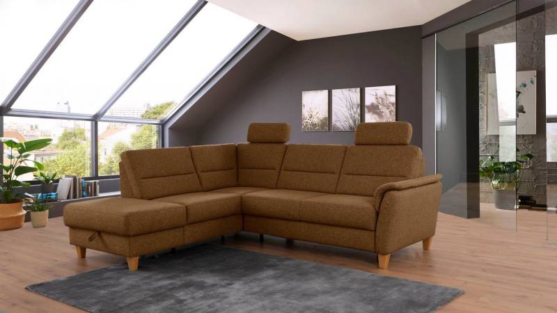 Home affaire Ecksofa Palmera L-Form, Federkern, wahlweise mit Bettfunktion und mit/ohne Stauraum von Home affaire