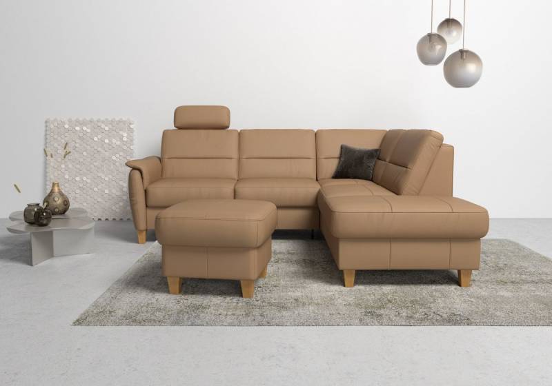 Home affaire Ecksofa Palmera L-Form, Federkern, wahlweise mit Bettfunktion und mit/ohne Stauraum von Home affaire