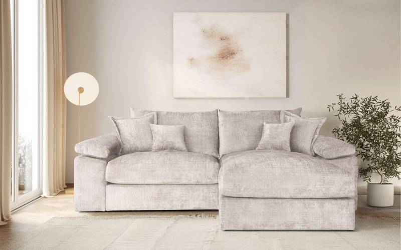 Home affaire Ecksofa Soft&Cosy XL L-Form - Breite 246 cm, Mega-Sofa, Cord oder Chenille-Struktur, Federkern-Polsterung von Home affaire