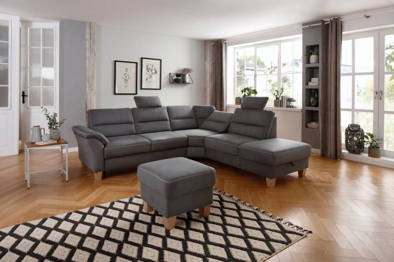 Home affaire Ecksofa Soleo L-Form, komfortabel durch Trapezecke mit Relaxfunktion, auch mit Bettfunktion von Home affaire