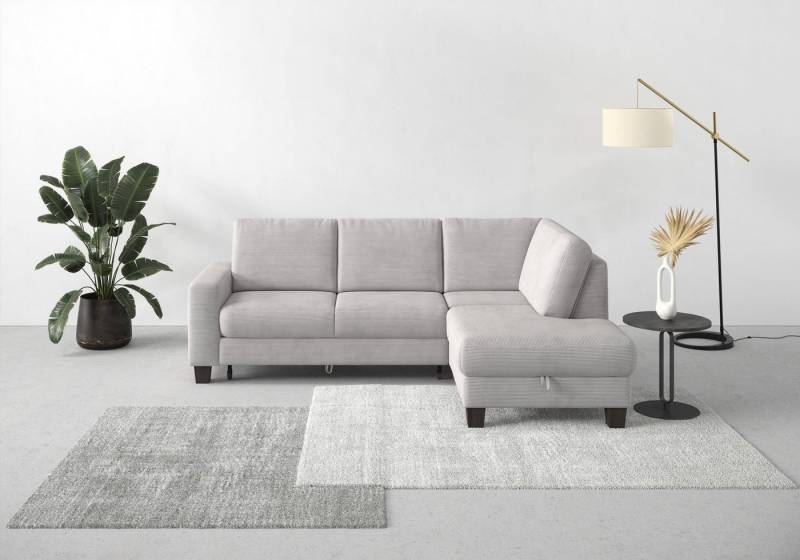 Home affaire Ecksofa Summer L-Form, mit Ottomane, mit oder ohne Bettfunktion und Bettkasten, Cord-Bezug von Home affaire
