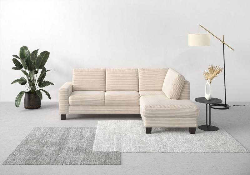 Home affaire Ecksofa Summer L-Form, mit Ottomane, mit oder ohne Bettfunktion und Bettkasten, Cord-Bezug von Home affaire