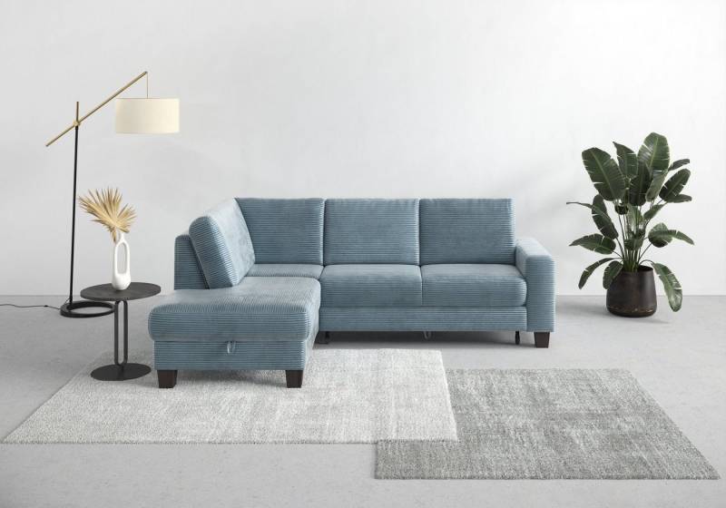 Home affaire Ecksofa Summer L-Form, mit Ottomane, mit oder ohne Bettfunktion und Bettkasten, Cord-Bezug von Home affaire