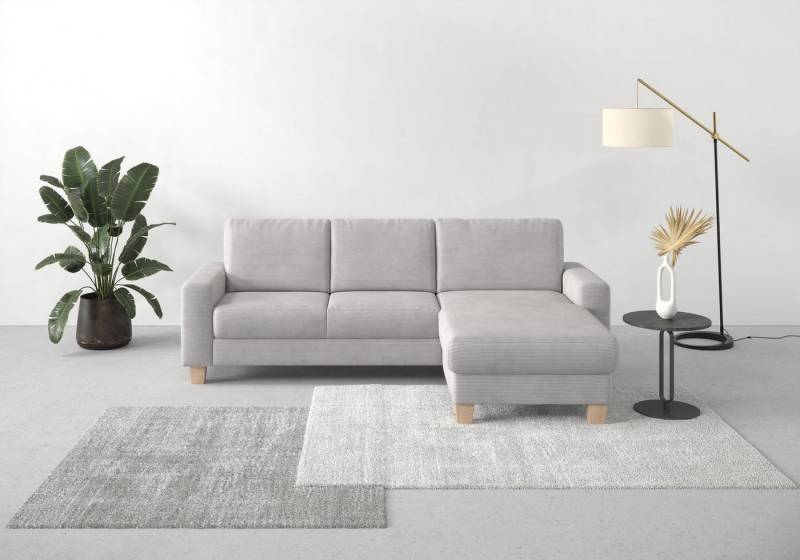 Home affaire Ecksofa Summer, mit Recamiere, mit oder ohne Bettfunktion und Bettkasten, Cord-Bezug von Home affaire