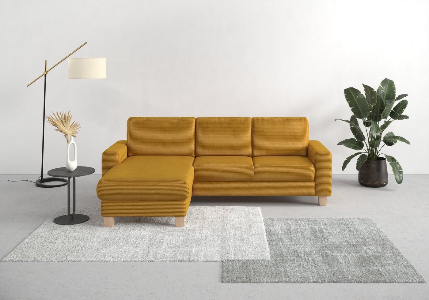 Home affaire Ecksofa Summer L-Form, mit Recamiere, mit oder ohne Bettfunktion und Bettkasten, Cord-Bezug von Home affaire