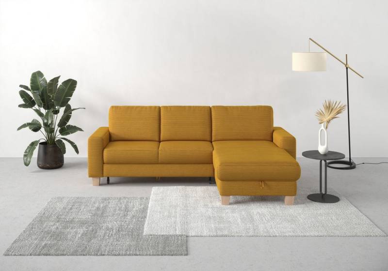 Home affaire Ecksofa Summer L-Form, mit Recamiere, mit oder ohne Bettfunktion und Bettkasten, Cord-Bezug von Home affaire