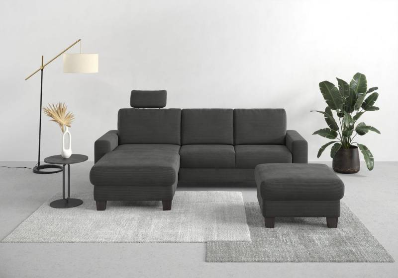 Home affaire Ecksofa Summer L-Form, mit Recamiere, mit oder ohne Bettfunktion und Bettkasten, Cord-Bezug von Home affaire