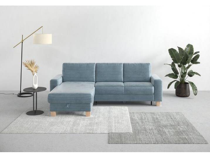 Home affaire Ecksofa Summer L-Form, mit Recamiere, mit oder ohne Bettfunktion und Bettkasten, Cord-Bezug, blau grau Home affaire Ecksofa Summer L-Form, mit Recamiere, mit oder ohne Bettfunktion und Bettkasten, Cord-Bezug, blau grau von Home-affaire