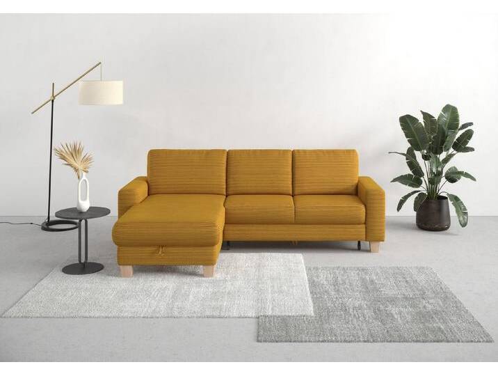 Home affaire Ecksofa Summer L-Form, mit Recamiere, mit oder ohne Bettfunktion und Bettkasten, Cord-Bezug, gelb Home affaire Ecksofa Summer L-Form, mit Recamiere, mit oder ohne Bettfunktion und Bettkasten, Cord-Bezug, gelb von Home-affaire