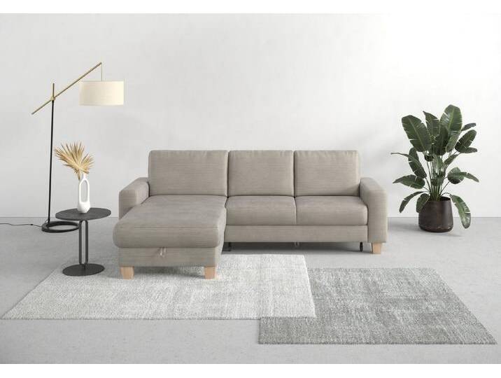Home affaire Ecksofa Summer L-Form, mit Recamiere, mit oder ohne Bettfunktion und Bettkasten, Cord-Bezug, grau Home affaire Ecksofa Summer L-Form, mit Recamiere, mit oder ohne Bettfunktion und Bettkasten, Cord-Bezug, grau von Home-affaire