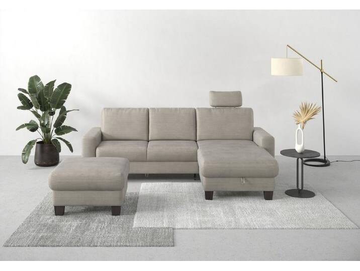 Home affaire Ecksofa Summer L-Form, mit Recamiere, mit oder ohne Bettfunktion und Bettkasten, Cord-Bezug, grau Home affaire Ecksofa Summer L-Form, mit Recamiere, mit oder ohne Bettfunktion und Bettkasten, Cord-Bezug, grau von Home-affaire