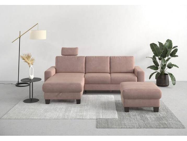 Home affaire Ecksofa Summer L-Form, mit Recamiere, mit oder ohne Bettfunktion und Bettkasten, Cord-Bezug, rosa Home affaire Ecksofa Summer L-Form, mit Recamiere, mit oder ohne Bettfunktion und Bettkasten, Cord-Bezug, rosa von Home-affaire